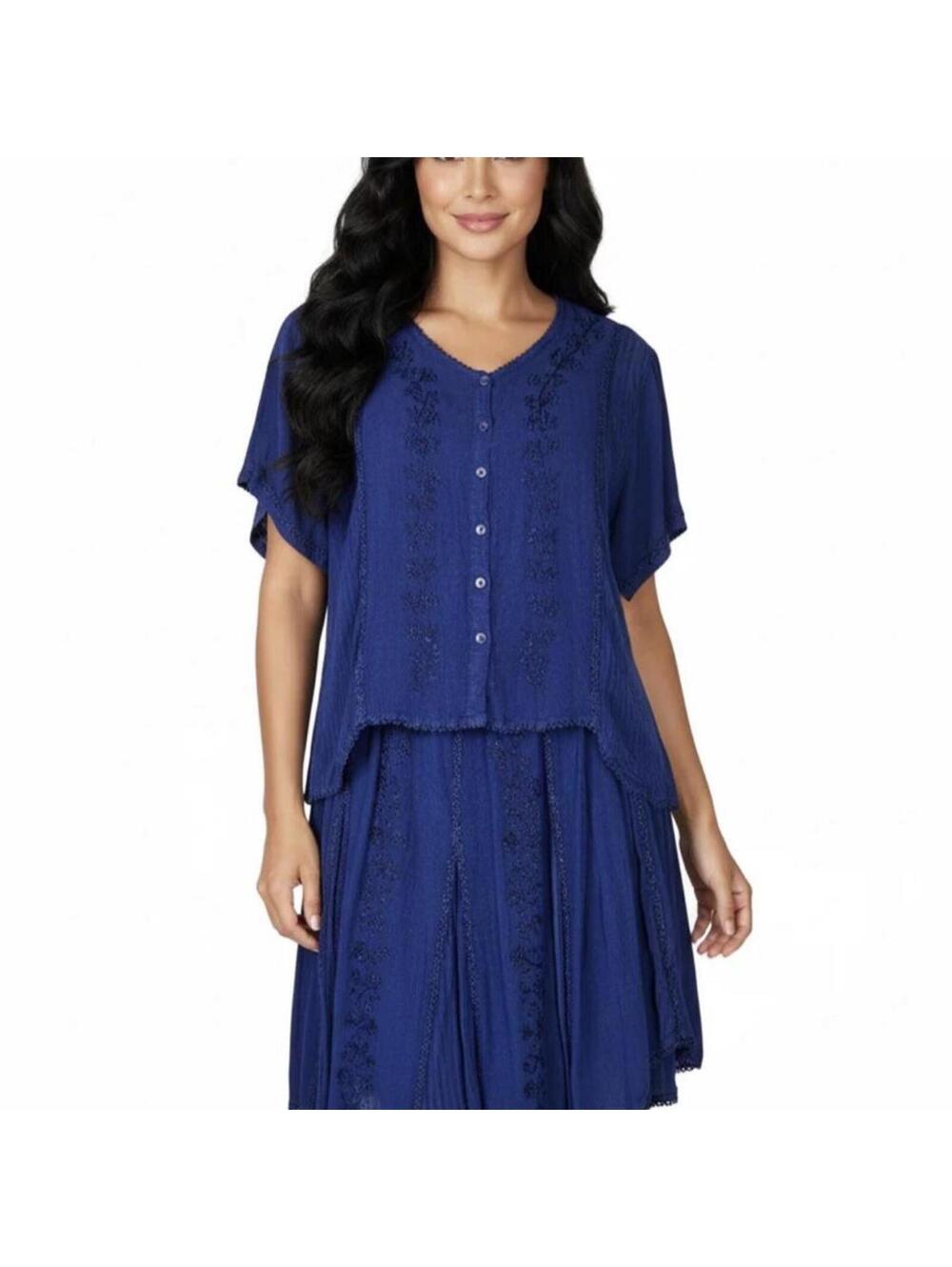 Women's Blue and Navy two piece set